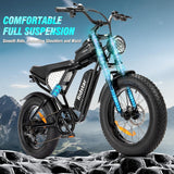 Electric Bike Q20, 2000W, 52V, 30-180 Miles All-Terrain Fat Tire E-Bike for Adults image 3