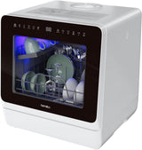 Countertop Dishwasher, 5 Washing Programs Portable Dishwasher With 5-Liter Built-in Water Tank For Glass Door image 2