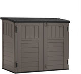 34 Cu. Ft. Horizontal Shed for Outdoor Storage w/Locking System, Stoney/Black image 3