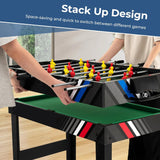 The multi-functional game table integrates a football table, a billiards table, an air curling table and a table tennis table. It is an ideal combination game table for a family game room. image 2