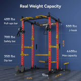 Sportsroyals Power Cage,1600lbs Multi-Function Power Rack with Adjustable Cable Crossover System and More Training Attachment, Weight Cage for Home Gym image 4