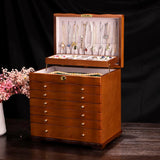 Wooden Jewelry Box,jewelry boxes for women large jewlrey box&organizers with necklace hanger,jewerly organizer,jewelry holder organizer,9-layer large capacity jewelry storage box image 2
