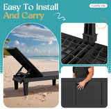 Outdoor Chaise Lounge Chair Set of 2 for Patio Poolside, Waterproof & Adjustable & Easy Assembly Sun Lounger for Outside Deck, Pool, Beach, Black image 4