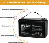 Deep Cycle AGM 12 Volt 100Ah Battery, Maintenance-Free, 3% Self-Discharge Rate, 1150A Max Discharge Current, Perfect for RV, Solar, Trolling Motor, Wind, Marine, Camping and Off-Grid System image 4