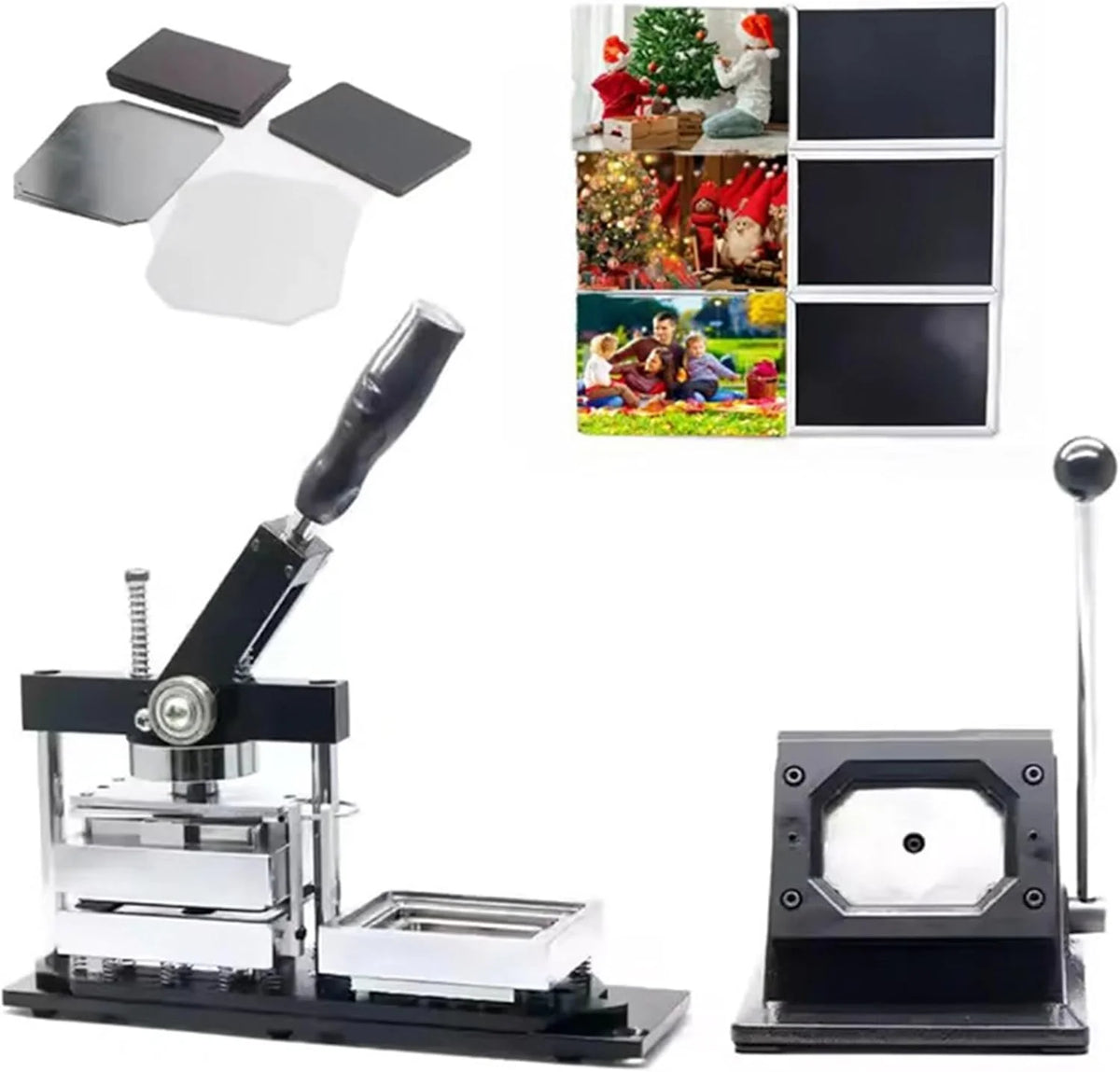 DIY Fridge Magnet Badge Maker Kit Button Badge Machine with Paper Cutter & 100pcs Components - Create Custom Photo Magnets, Badges & Stickers for Home, Office Or Gifts 80 * 53cm