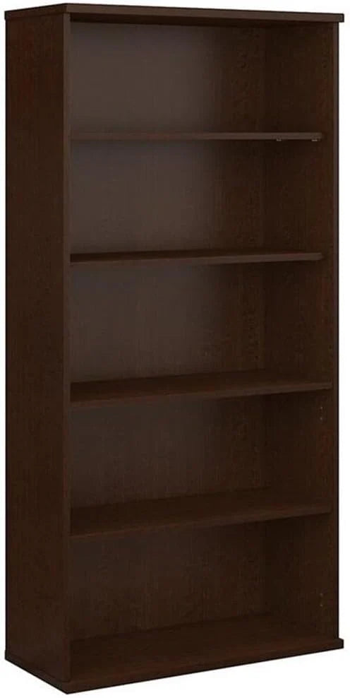 Bush Business Furniture Series C Tall 5 Shelf Bookcase in Mocha Cherry, Large Bookshelf for Home and Professional Office