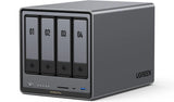 Four-slot desktop network storage device, equipped with Intel Pentium Gold 8505 octa-core processor, 8GB DDR5 memory, 128G solid-state drive, 1 10GbE network port, 1 2.5GbE network port, 2 M.2 NVMe slots, 4K HDMI interface, network storage device (wi