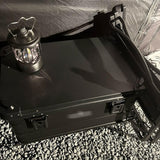 Camping box - Waterproof outdoor metal storage box, 47 liters, portable RV box, equipped with a wooden table and a set of 3 storage bags, large capacity storage box image 4