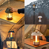 Desk Lamp (Dark Gray) - A beautiful portable outdoor lamp, featuring 4 different lighting heads, equipped with a 6700 mAh rechargeable battery, with a brightness of up to 660 lumens, and featuring waterproof functionality. Suitable for Halloween deco image 4