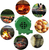 Blower Popcorn Fan, Manual BBQ Forge Air Blower with Hand Crank for Camping Picnic Outdoor - 80W-350W(150W) image 3