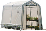 0 feet x 10 feet "GrowIT" Green House - Built-in Simple Greenhouse. It features a sleek design, a high ceiling design, an outdoor planting room with easy access, and is equipped with a transparent waterproof cover.