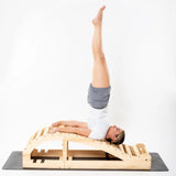 Yoga Inverted Pole Pose Seated Cushion - Wooden backward bend seat cushion, designed for deep stretching and enhancing flexibility; Large-sized backward bend cushion, providing better support effect image 2
