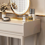 Makeup Vanity Desk with Drawers with Cushioned Stool Modern Vanity Desk Bedroom Vanity Set with Detachable Mirror and Makeup Box for Bedroom Girls Women image 3