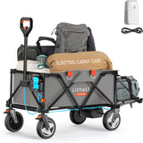 Utility truck, with a capacity of 200 liters and a load capacity of 300 pounds, featuring a foldable heavy-duty design, equipped with all-terrain wheels, featuring variable speed drive and battery power functions, suitable for camping, beaches, garde image 3