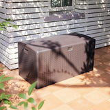 Outdoor patio storage box - 150 gallons. Loft box, waterproof and highly resistant to weather, suitable for furniture cushions and gardening tools, brown color scheme. image 2