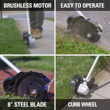 80V 8 inch Brushless Edger, Battery Not Included ED80L00 image 4