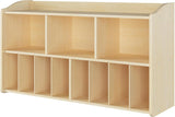 Foundations Wall- Mounted Diaper Organizer for Daycares, 3 Large & 8 Small Storage Compartments, Wood Construction, Maximum Durability