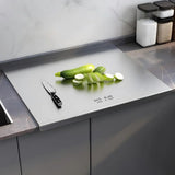 316 Stainless Steel Cutting Board,Cutting Boards for Kitchen,Chopping Board,Large Cutting Board for Chopping Meat,Vegetables,Fruits,Cheese 39.37 * 22.83in image 3