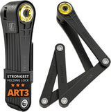 Jiu-style folding bicycle lock set - Patent technology, consisting of two sets of perfectly matching bicycle locks, each set equipped with 6 identical keys - 18/18 level heavy-duty anti-theft security protection device, with key and shell fixation de image 3