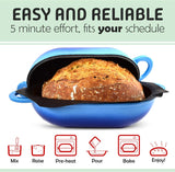 Super Simple Craft Bread Set. Cast iron Dutch oven [compact 2-bowl capacity] and perforated non-stick silicone liner. image 3