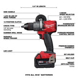 18V M18 Lithium-Ion Brushless Cordless 7-Tool Combo Kit 5.0 Ah image 3