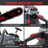 20 Inch 62CC Gas Powered Chainsaw 3.4HP 2 Stroke Engine Gas Power Chain Saw for Cutting Wood Outdoor Garden Farm Home image 3