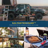 Outdoor chef station | Portable folding kitchen table, equipped with a soft-shell sink, heat-resistant tabletop and telescopic lamp pole, ideal for camping trips image 2