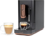 Automatic coffee grinder coffee machine, built-in milk frother, adjustable coffee bean grinder, one-button brewing function