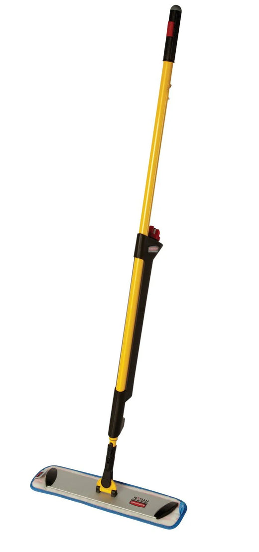 Pulse microfiber floor cleaning system, operated using a single-sided mop frame