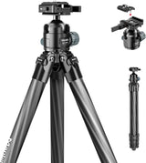 Hunting tripod, equipped with 44mm ball head and Aka Swiss and Picatinny adapters, 62.2-inch heavy-duty stable tripod, suitable for shooting, hunting and outdoor activities image 2