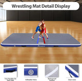 Inflatable Wrestling Mat 10FT/5FT, Portable Jiu Jitsu Mats Wrestling Mat for Home, Outdoor or Indoor Training Mat for Water Yoga, Gymnastics, Gray image 4