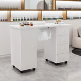 OmySalon Manicure Table Nail Desk w/Electric Downdraft Vent image 2