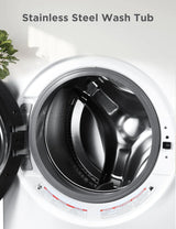 0.9 Cu. Ft. Portable Washer, 6.6 lb. Capacity Washing Machine for Homes & Apartments, 5 Wash Cycles, Quick Connect Sink Adapter and Drain Hose Included, Transparent Lid, BPWM09W, White image 4