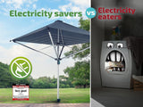 Rotary dryer Linno Protection 400 model, aluminum - rust-proof treatment, gray, 40-meter long, with an umbrella-shaped device, rotary dryer with a covered clothes rack, rotary clothes hanger image 2