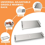 Adjustable baking pan heating/cooling rack, suitable for Blackstone baking pan accessories, with dimensions of 17 inches, 22 inches, 28 inches, 36 inches. Universal stainless steel heating tray/heating rack shelf/heater image 2