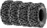 Set of 4 ATV UTV all-terrain Tires 25x8-12 Front & 25x10-12 Rear, 6 PR, Tubeless A033 image 2