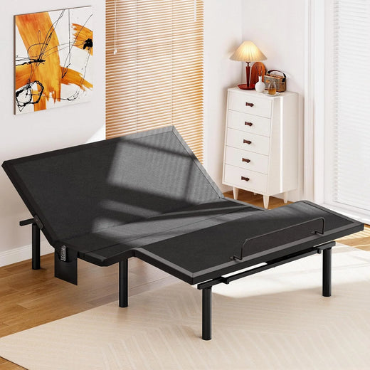 Amada Full Adjustable Bed Frame, Electric Base with Wireless Remote, 4 USB Ports, LED Night Light, Head & Foot Incline, Zero Gravity, Anti-Snore - 01B-F