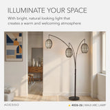Floor lamp, equipped with three movable lampshades and an adjustable height design - perfect for decorating bedrooms, living rooms and corners, with a bronze color finish. image 2