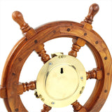 High-end home decoration clock - Sailboat copper hatches and rudder for navigation | Luxury office decorations | Wall decorations | Birthday gifts image 3