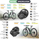 750W to 1000W Center Drive Kit 48V/52V BBS02B CAN Electric Bicycle Conversion Kit Suitable for electric bicycles with 68-73 mm mountain bikes or road bikes. Includes electric bicycle display screen and battery (optional) image 2