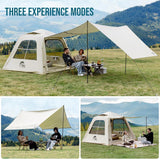 Portable inflatable camping tent, equipped with a manual pump, suitable for 3/4/6 people, easy to set up, suitable for outdoor activities. This inflatable outdoor waterproof Oxford canvas tent is suitable for family camping and is suitable for adults image 4
