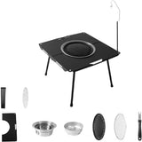 Outdoor Grill Table Foldable, Easy to Carry Can Hang Items Multi-Purpose, Aluminum Alloy, Portable Camping Table Foldable, for Picnic, BBQ, Making Tea