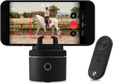 Equestrian silver base set, automatic facial recognition, body recognition, horse mobile tracker, AI-driven 360-degree rotation function, remote control video recording device without manual operation, suitcase and tripod image 2