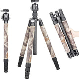 Super professional bracket, with low center of gravity, featuring low gravity effect, 360-degree rotating panoramic spherical connector, and green camouflage leg covers, suitable for digital single-lens reflex cameras. image 3