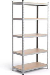 Five-tier storage rack 2920 pounds Heavy-duty shelf Adjustable boltless storage rack Suitable for warehouse storage rooms 108 inches wide x 18 inches deep x 72 inches high image 2