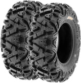 Set of 4 ATV UTV all-terrain Tires 25x8-12 Front & 25x10-12 Rear, 6 PR, Tubeless A033 image 3