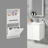 Stainless steel shower alcove trash can - Suitable for use in bathrooms, living rooms, and kitchens as a built-in recessed storage cabinet - 26 x 5.5 x 11.8 inches image 3