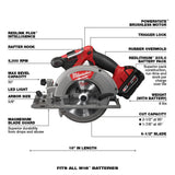 18V M18 Lithium-Ion Brushless Cordless 7-Tool Combo Kit 5.0 Ah image 4