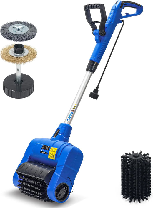 Grout Cleaner Machine with Grout Brush,Heavy Duty with Wire Surface Brush,Standy Safety Grout Scrubber,Moss,Weed Between Floor Tiles,Patio,Board,Bricks, (Outdoor Bundle)