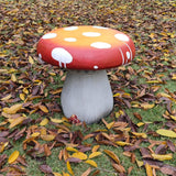 Resin statue 20.8 feet tall, indoor and outdoor dining table, large-sized sculpture, garden lawn, pool decoration, exterior courtyard of buildings, round dining table, chair decoration, red mushrooms image 4